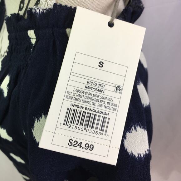 A New Day Polka Dot Flutter Sleeve Blouse Navy S - Picture 9 of 13